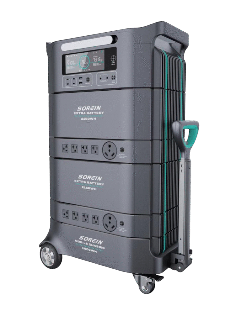 The SOREIN Max Power modular power system, fully assembled.